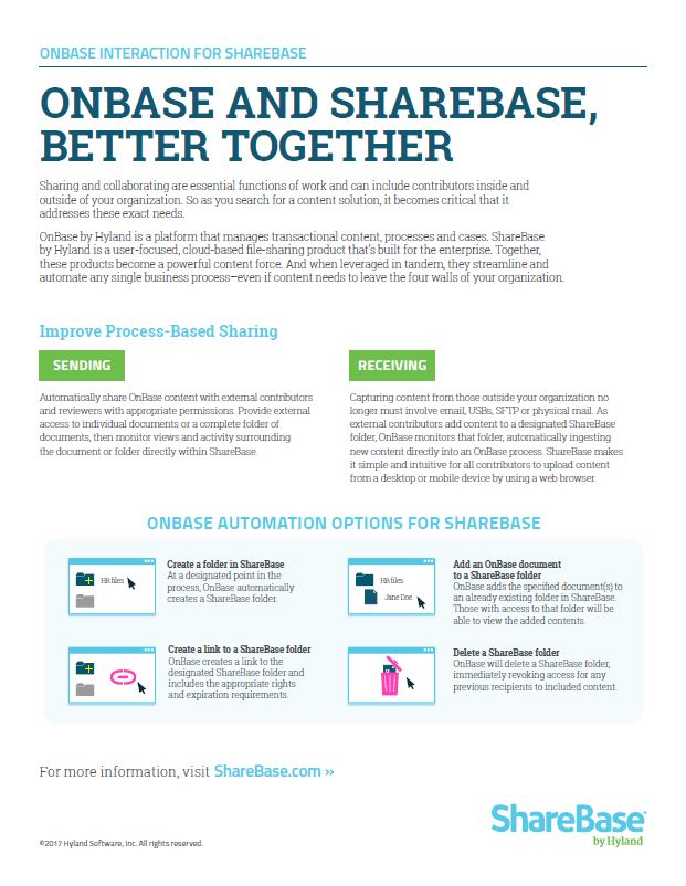 OnBase And ShareBase Better Together Kyocera Software Document Management Thumb, National Ram Business Systems, Kyocera, KIP, HP, San Gabriel Valley, California, CA