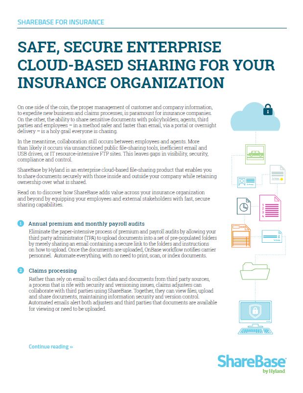 ShareBase, Insurance, Kyocera, Software, Document Management, National RAM Business Systems
