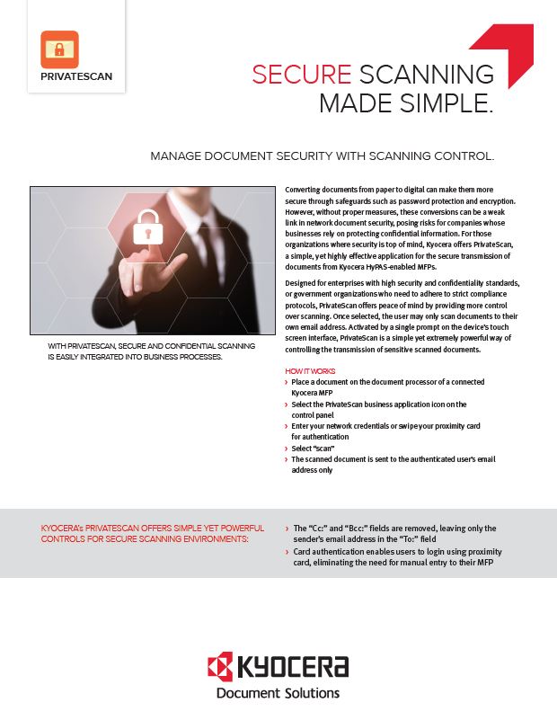 Kyocera,Software, Capture, Distribution, Private Scan, National RAM Business Systems