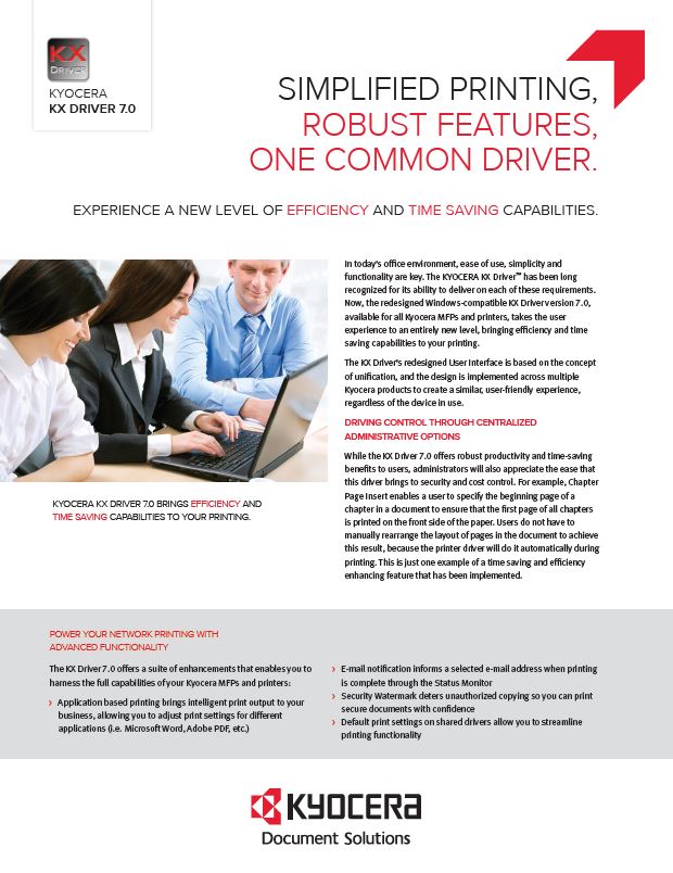 Kyocera Software Network Device Management Kx Driver Data Sheet Thumb, National Ram Business Systems, Kyocera, KIP, HP, San Gabriel Valley, California, CA