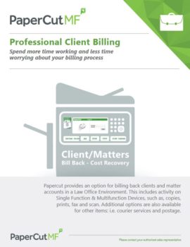 Professional Client Billing Cover, Papercut MF, National Ram Business Systems, Kyocera, KIP, HP, San Gabriel Valley, California, CA